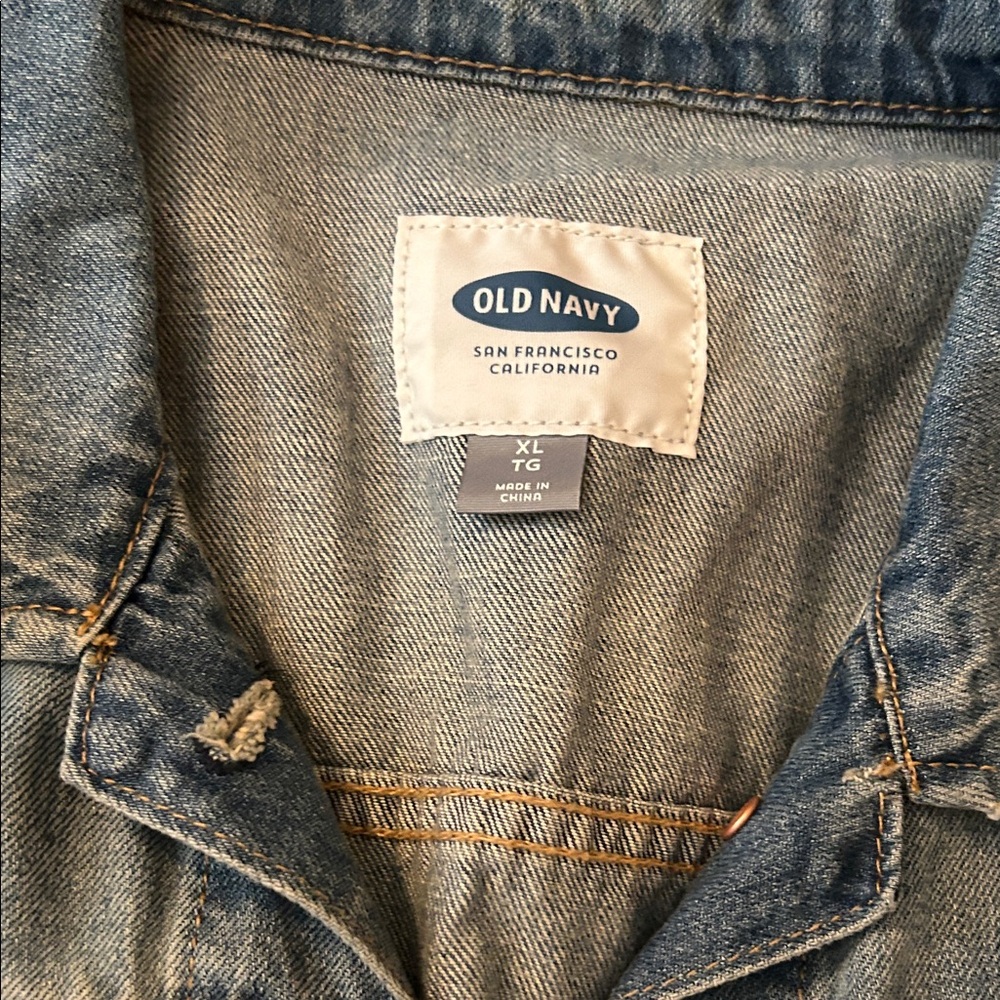 Denim Jacket with Button Closure - Picture 3 of 3